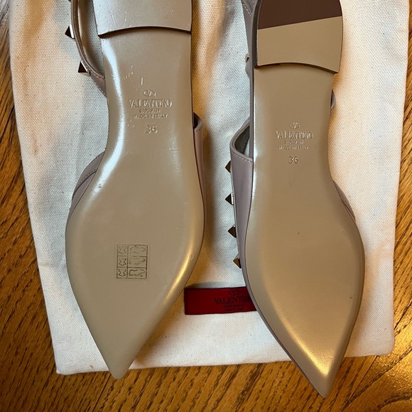 Valentino nude Beige Studded Slingback Flats - Picture 2 of 3